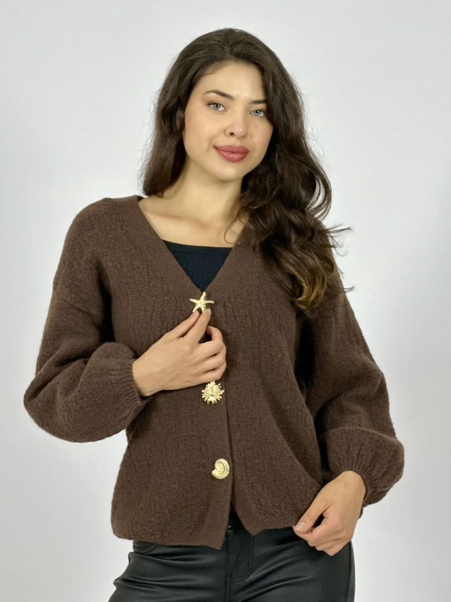 Sweater Lana Botones Caracolas y Estrellas A2-589