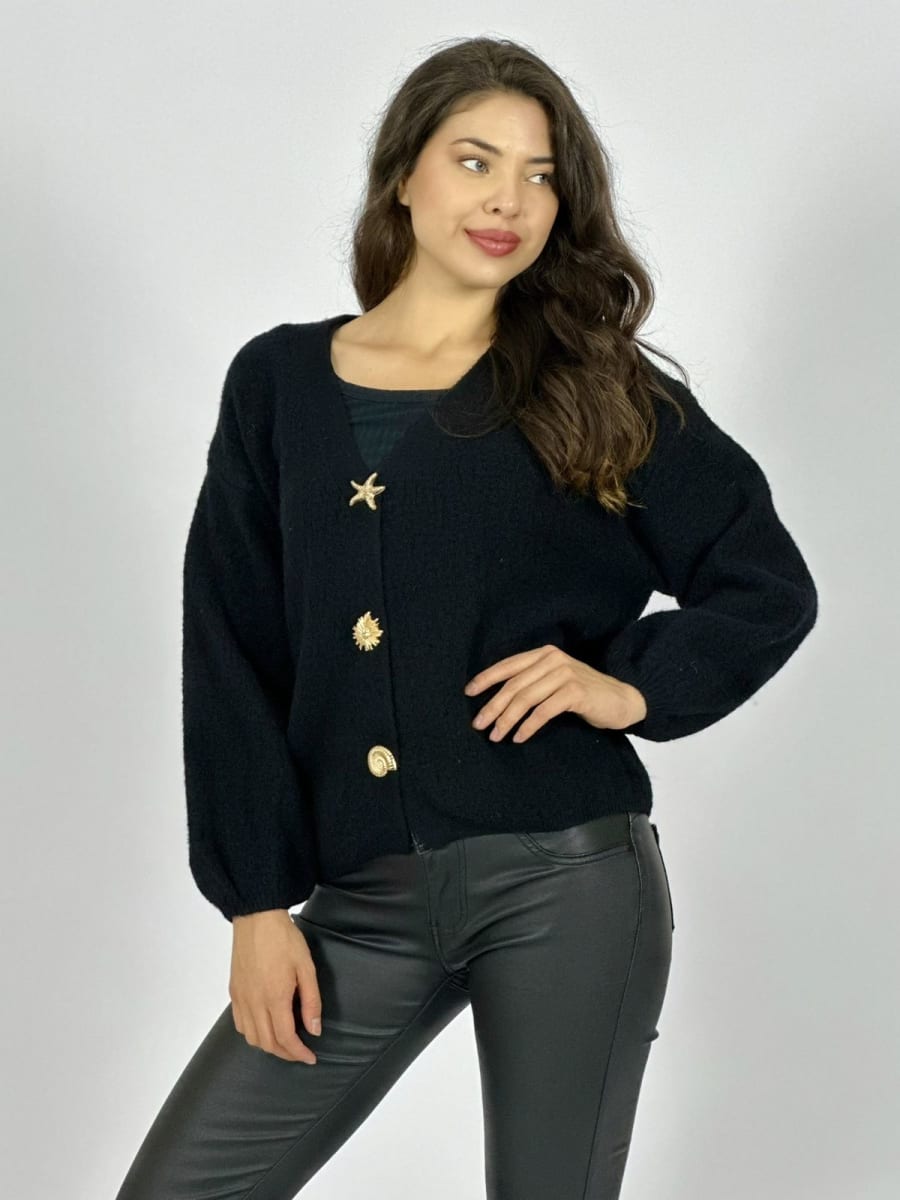 Sweater Lana Botones Caracolas y Estrellas A2-5813