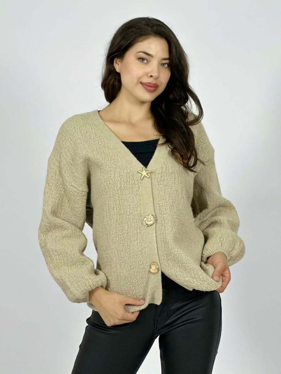 Sweater Lana Botones Caracolas y Estrellas A2-5819