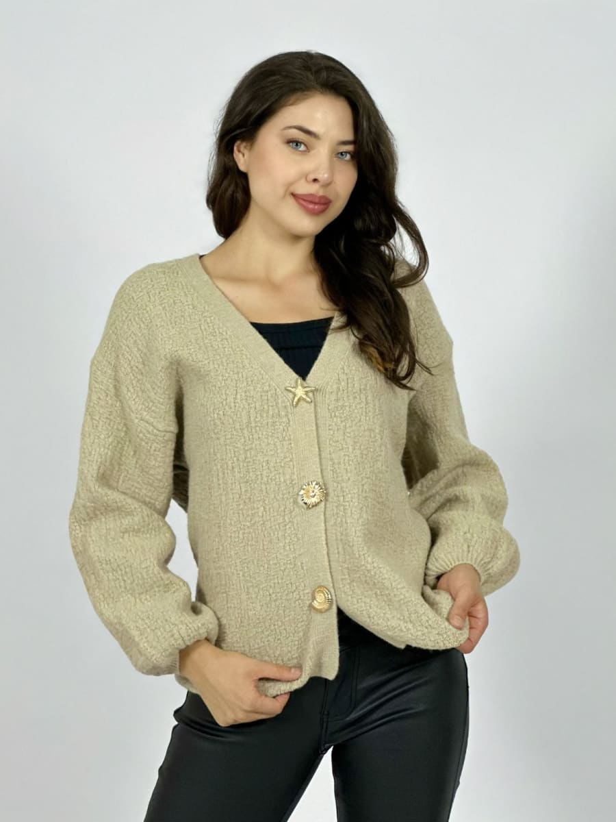 Sweater Lana Botones Caracolas y Estrellas A2-5817