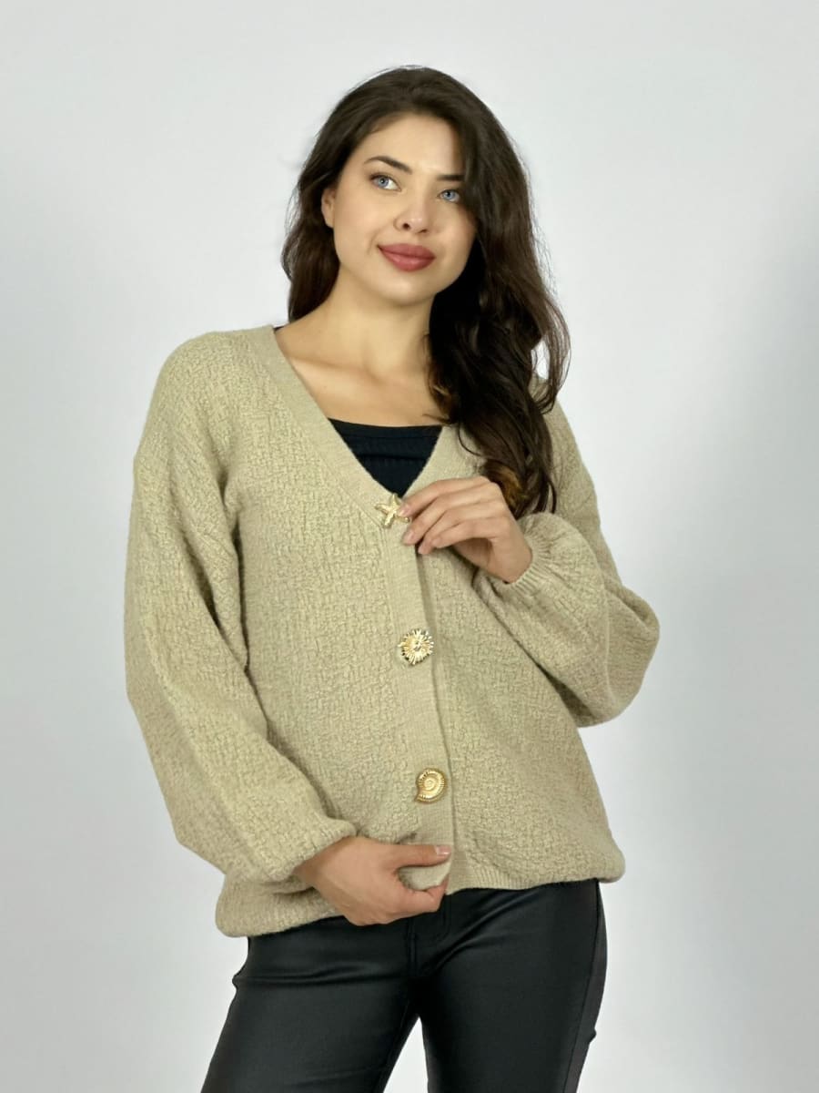 Sweater Lana Botones Caracolas y Estrellas A2-5818