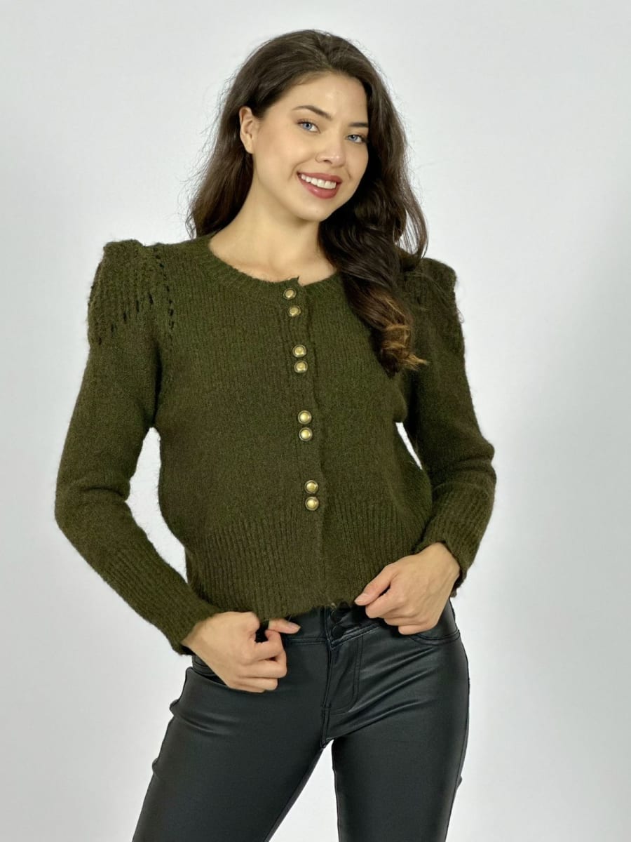 Sweater Lana Corto Abotonado A4-923