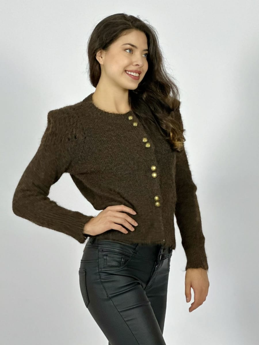Sweater Lana Corto Abotonado A4-9215