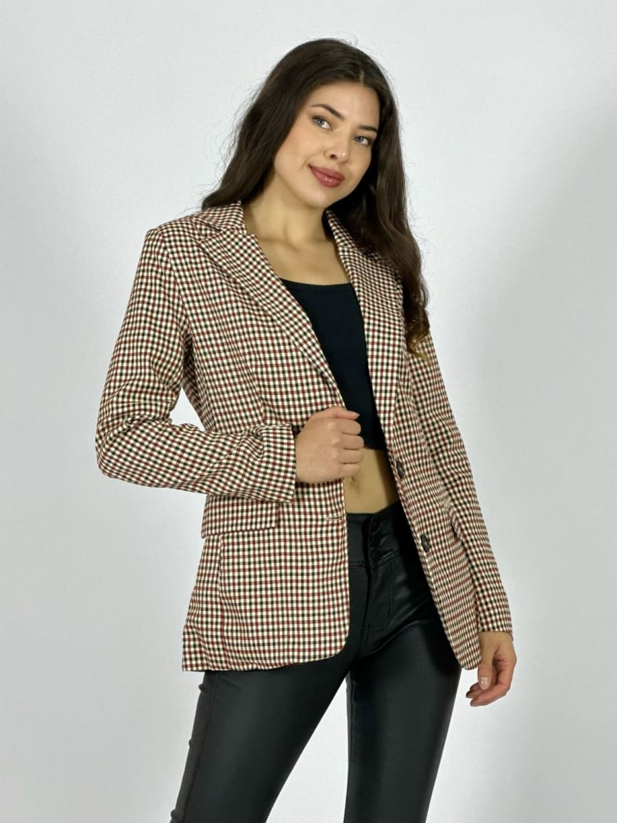 Blazer 2 Botones Cuadrilles B3-1411