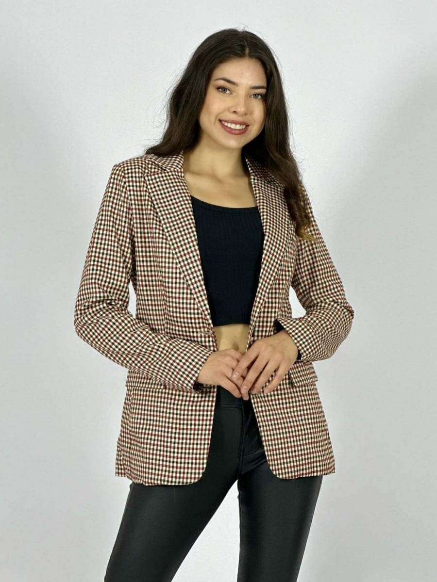Blazer 2 Botones Cuadrilles B3-1412
