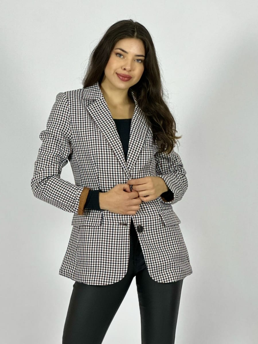 Blazer 2 Botones Cuadrilles B3-1414