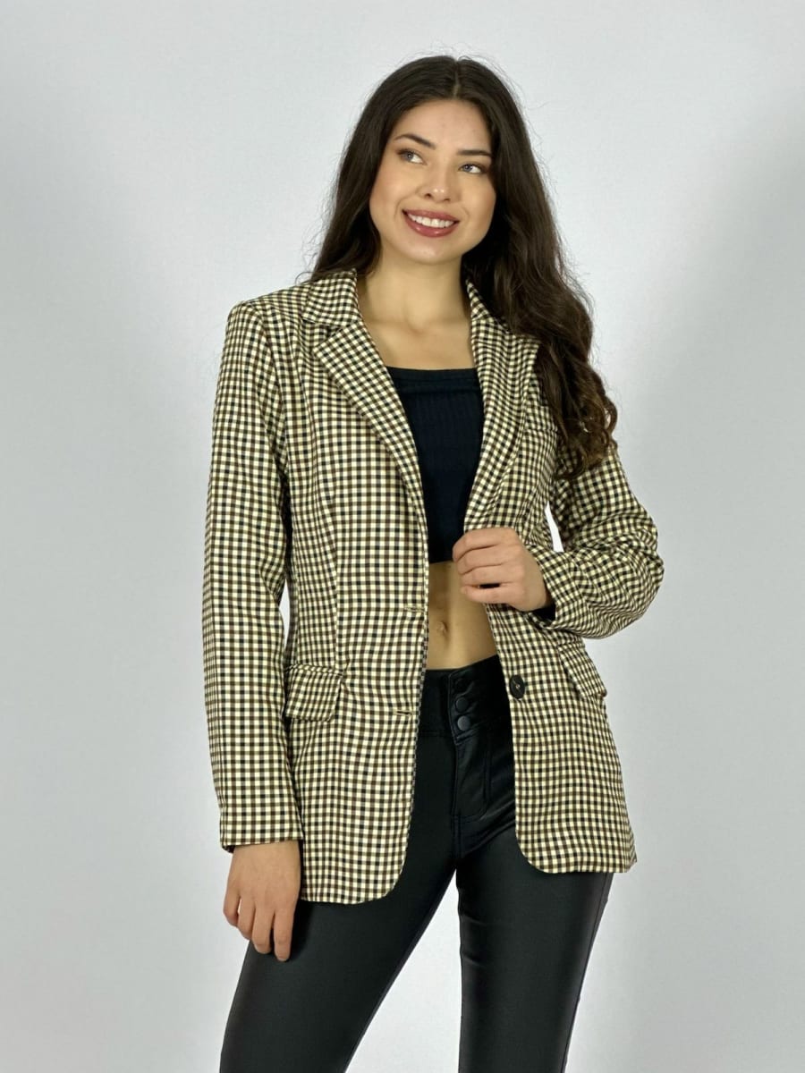 Blazer 2 Botones Cuadrilles B3-1419