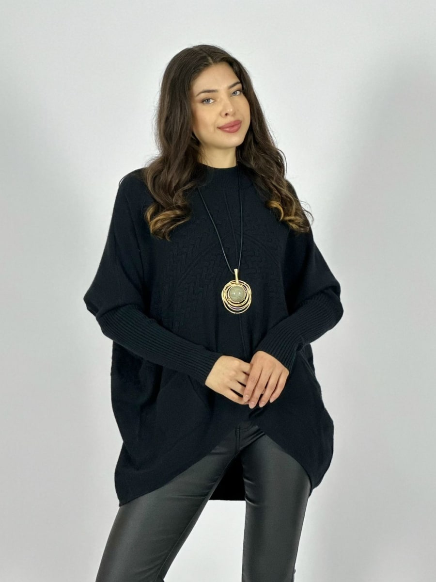 Sweater Spandex Diseño Trenzado con Bolsillos A3-7617