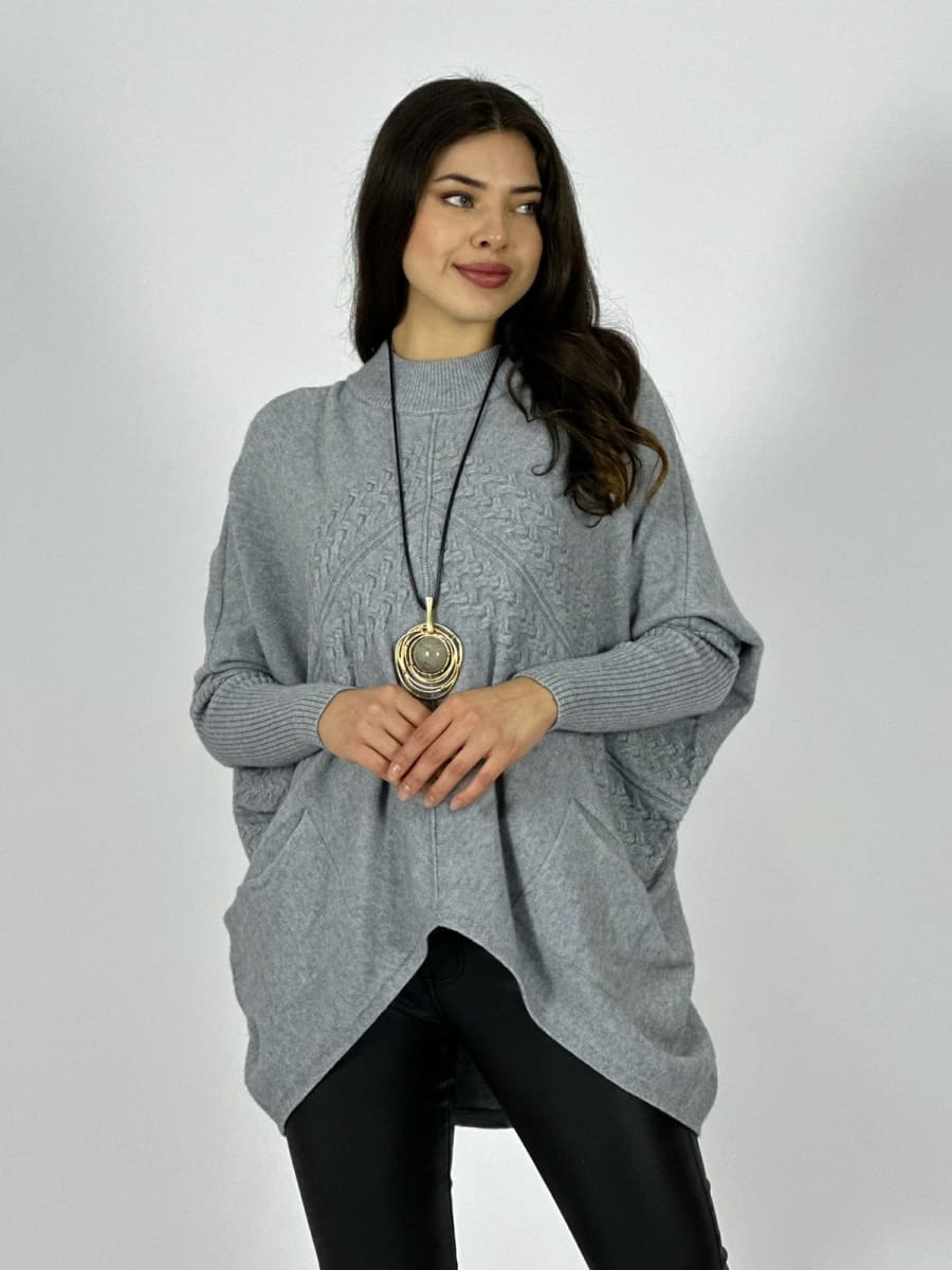 Sweater Spandex Diseño Trenzado con Bolsillos A3-768