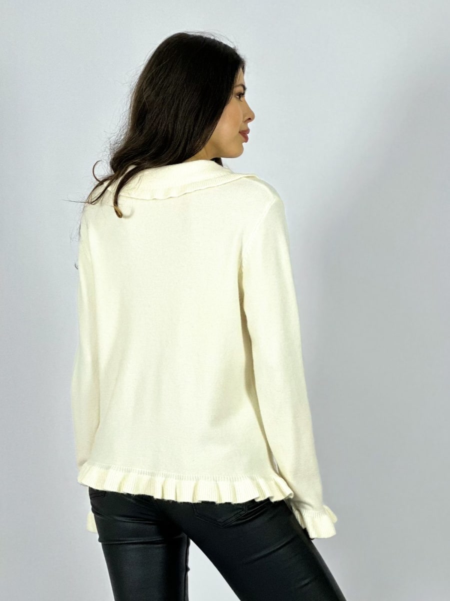 Spandex Abotonado con Faralao en Cuello y Bordes B4-16417