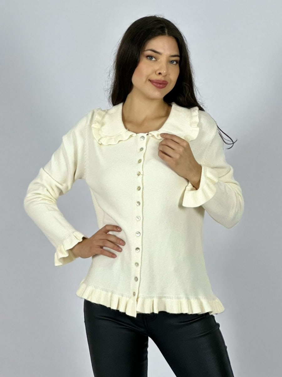 Spandex Abotonado con Faralao en Cuello y Bordes B4-16416