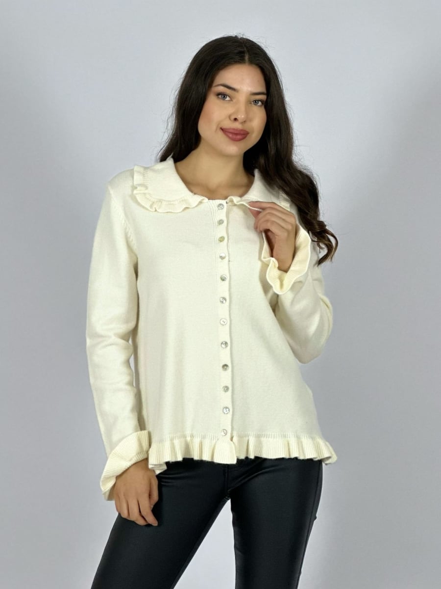 Spandex Abotonado con Faralao en Cuello y Bordes B4-16415