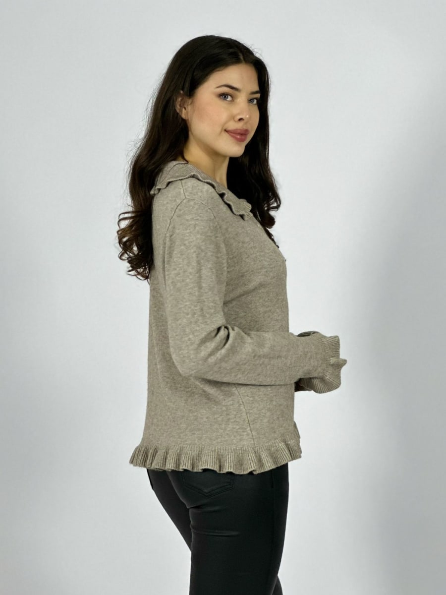 Spandex Abotonado con Faralao en Cuello y Bordes B4-1647