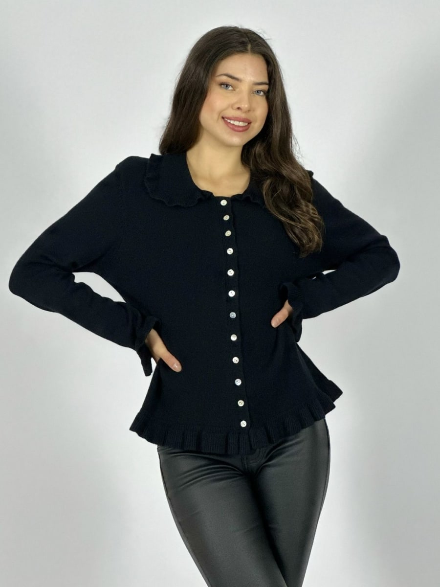 Spandex Abotonado con Faralao en Cuello y Bordes B4-1649