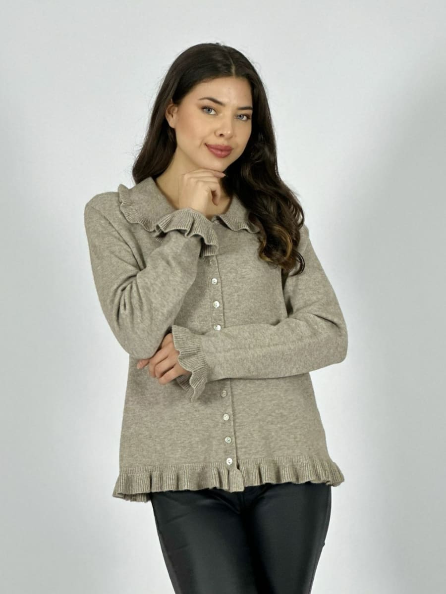 Spandex Abotonado con Faralao en Cuello y Bordes B4-1646