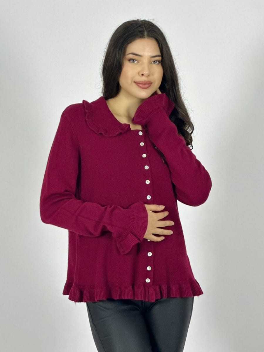 Spandex Abotonado con Faralao en Cuello y Bordes B4-16411