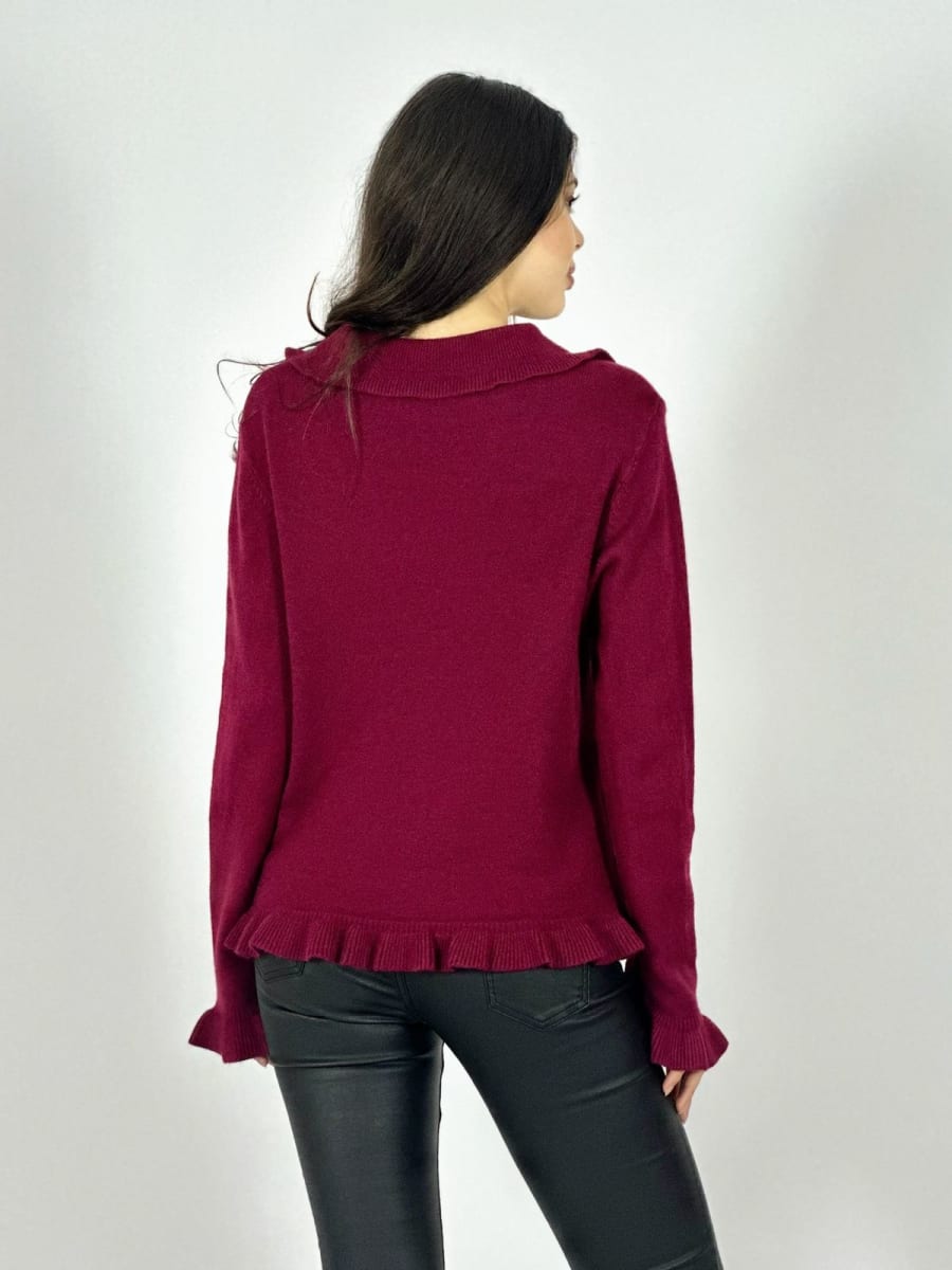 Spandex Abotonado con Faralao en Cuello y Bordes B4-16414