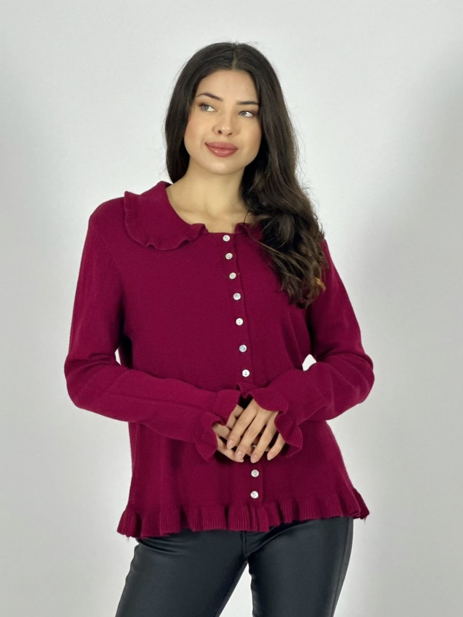 Spandex Abotonado con Faralao en Cuello y Bordes B4-16412