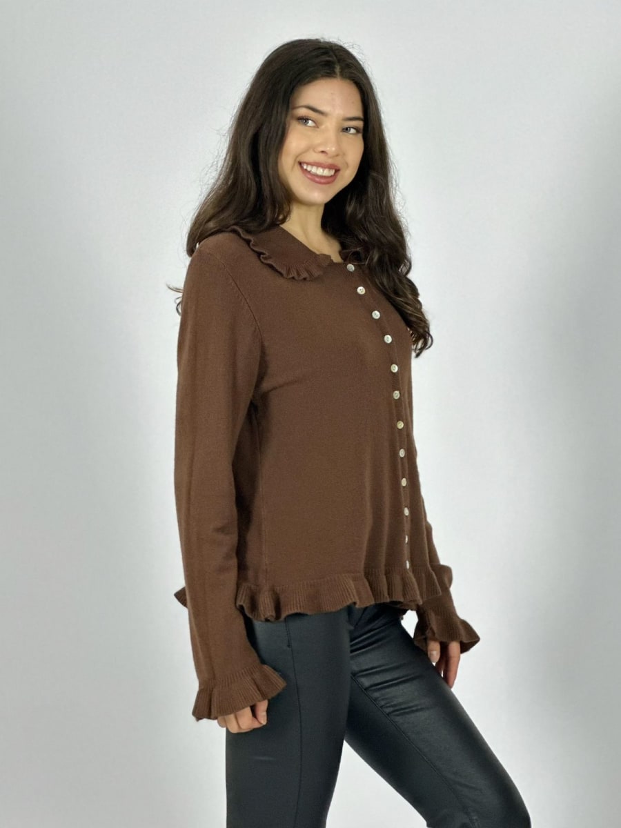 Spandex Abotonado con Faralao en Cuello y Bordes B4-1643