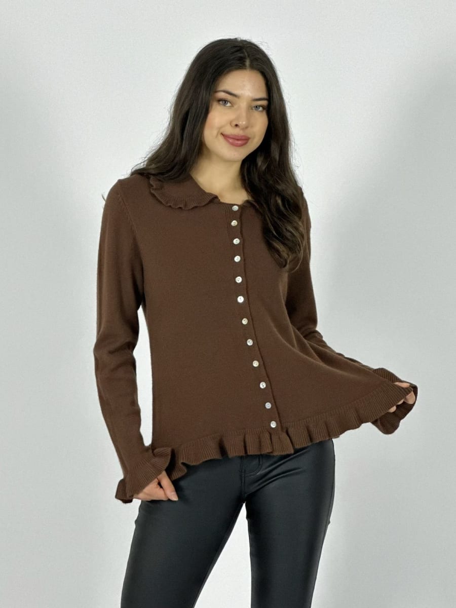 Spandex Abotonado con Faralao en Cuello y Bordes B4-1641