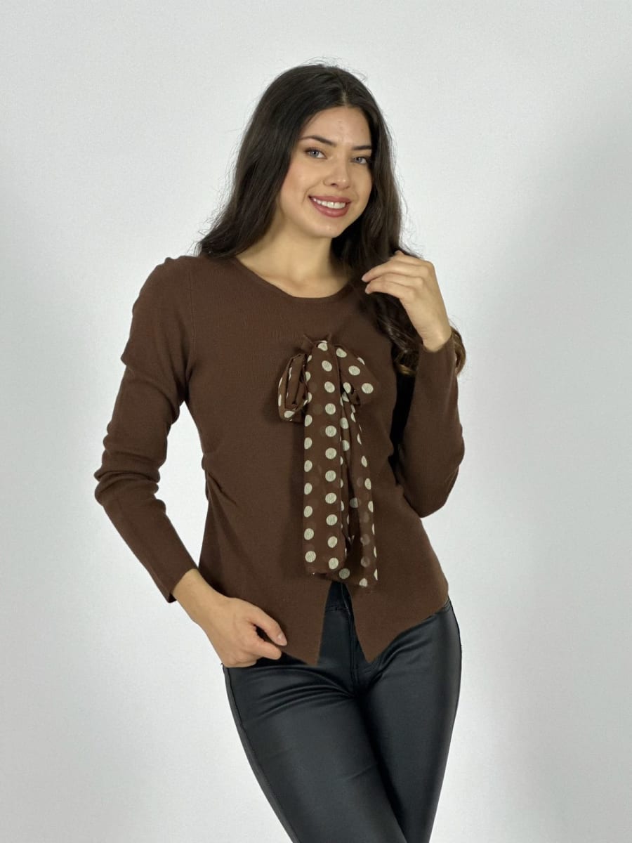 Sweater con Costura Lateral Incluye Pañuelo B4-16716