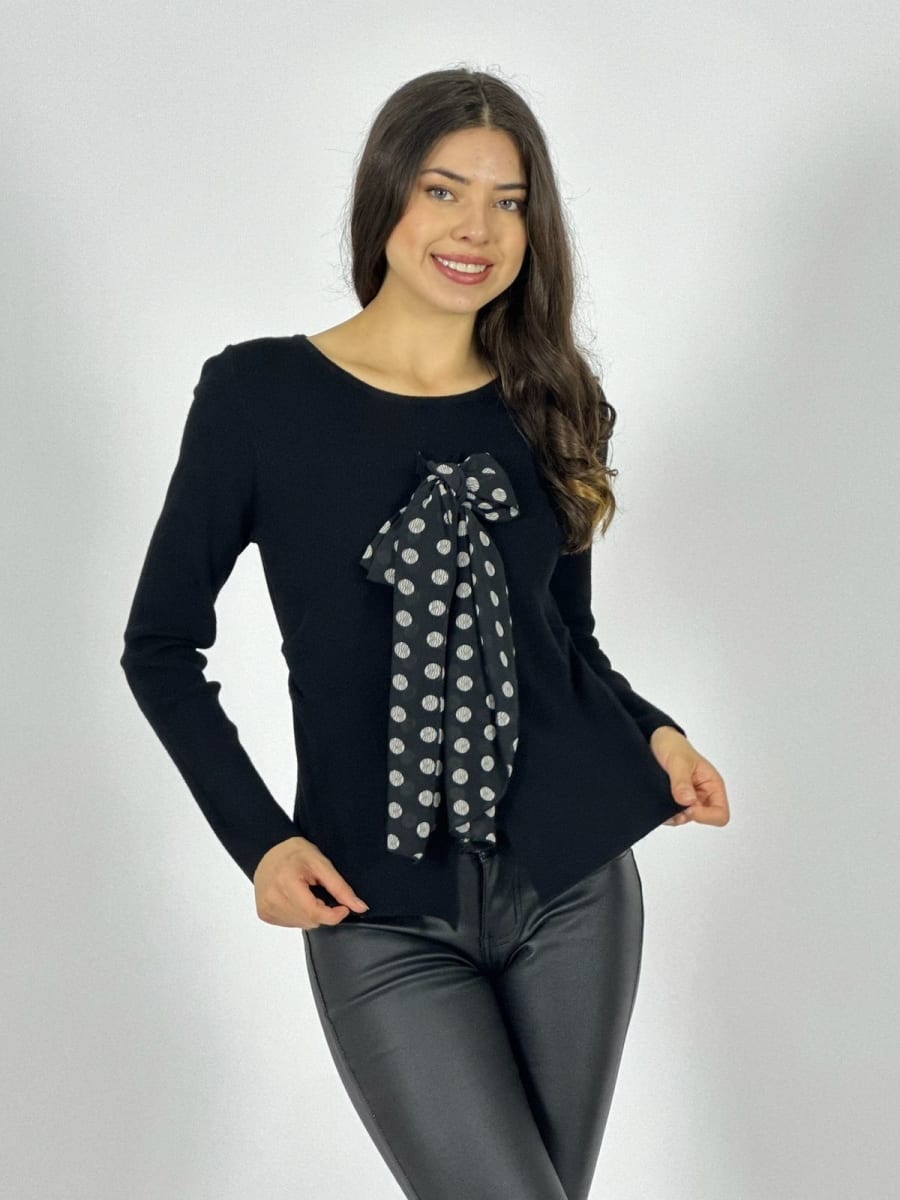 Sweater con Costura Lateral Incluye Pañuelo B4-1679