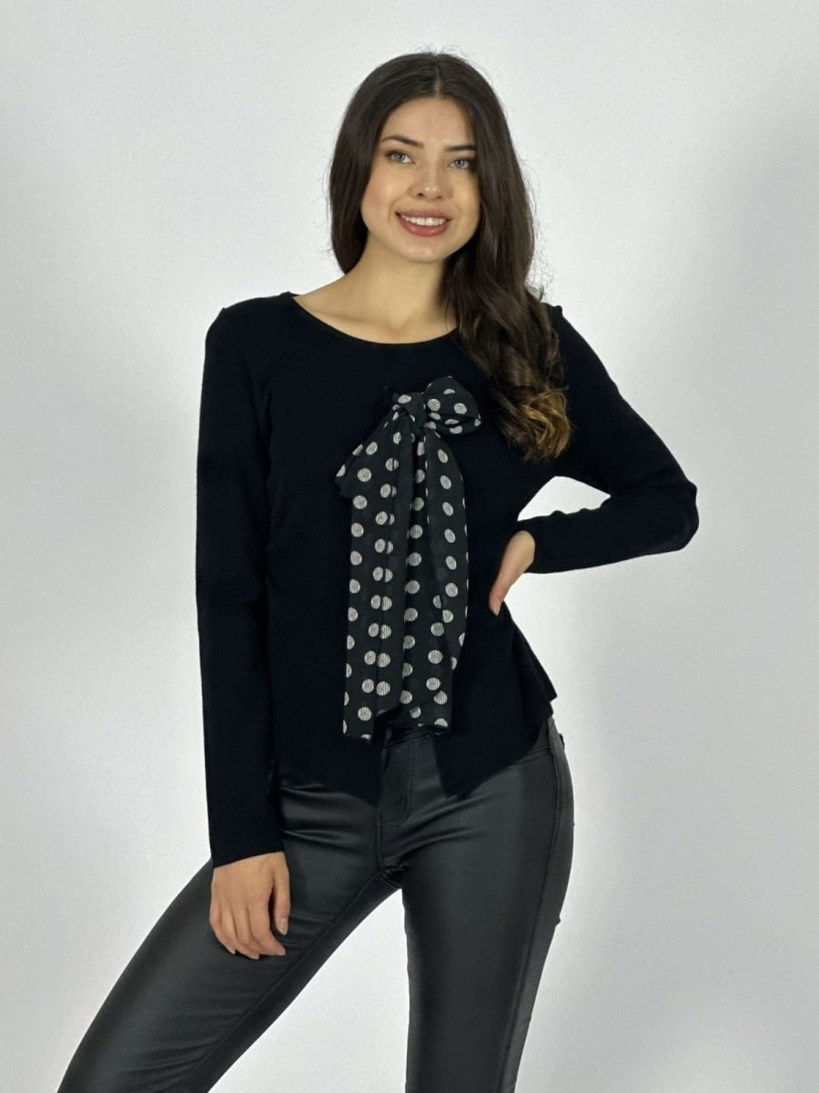 Sweater con Costura Lateral Incluye Pañuelo B4-1678