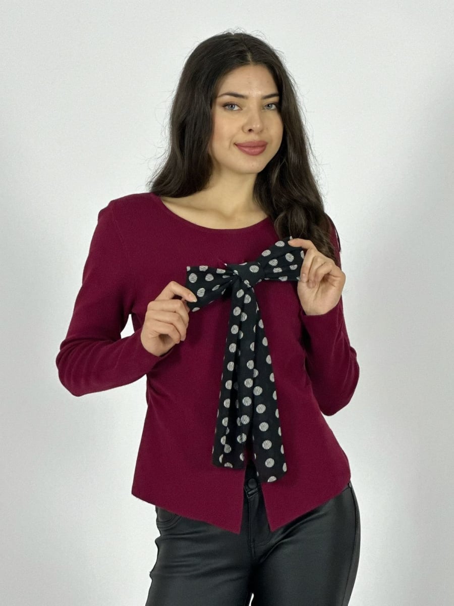 Sweater con Costura Lateral Incluye Pañuelo B4-16713
