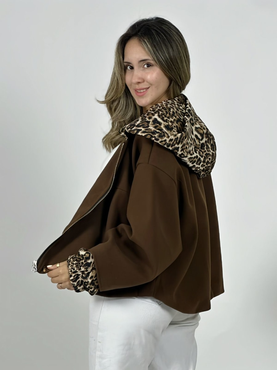 Poleron Forrado Italiano Gorro Print B1-11511