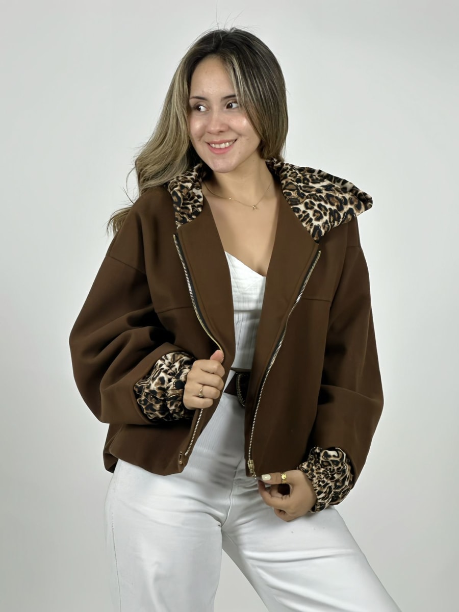 Poleron Forrado Italiano Gorro Print B1-1159