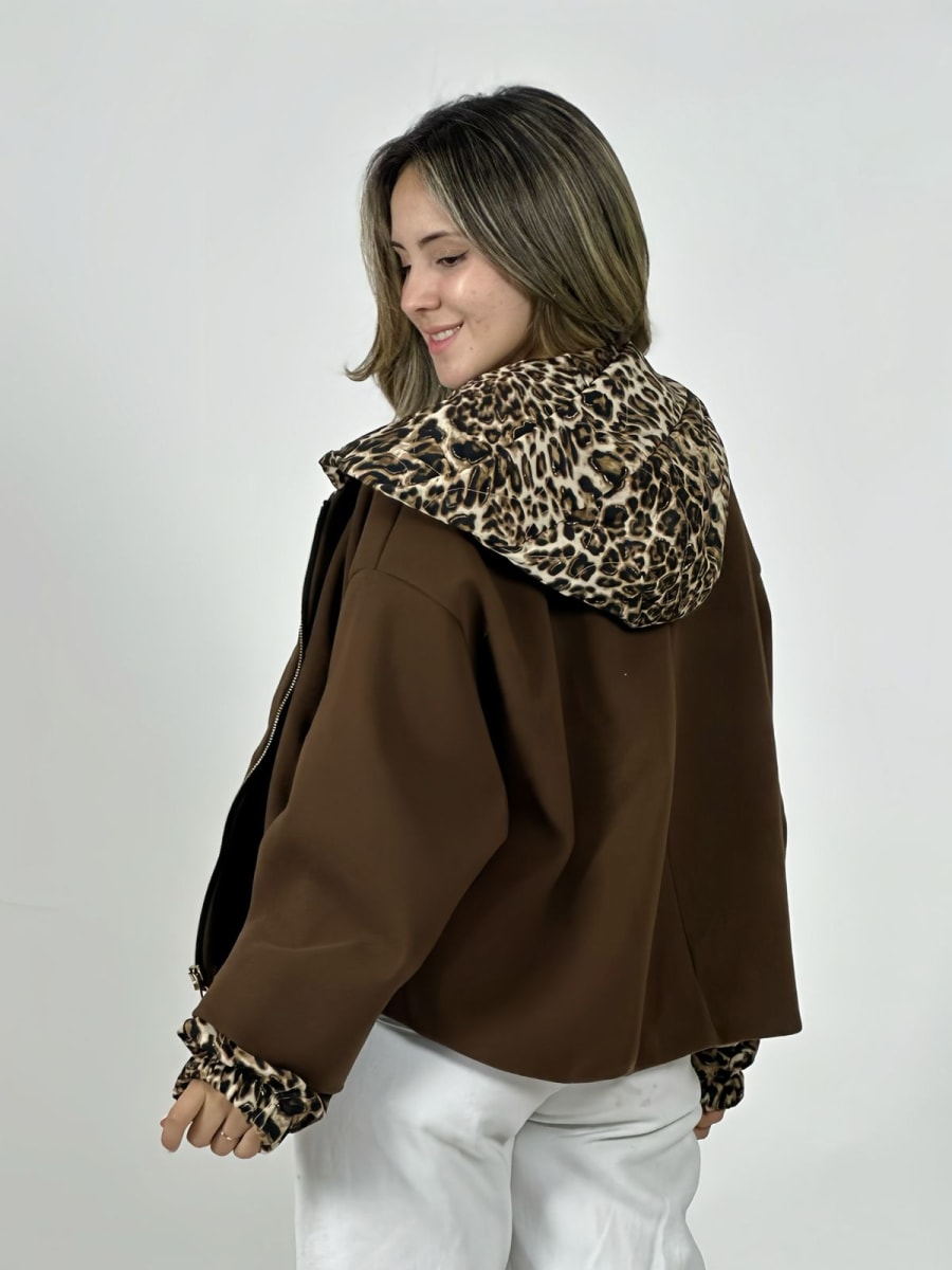 Poleron Forrado Italiano Gorro Print B1-11512