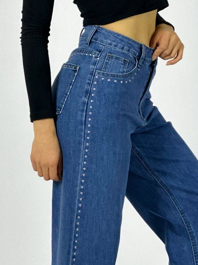 Palazzo Mezclilla con Tachas A3-737