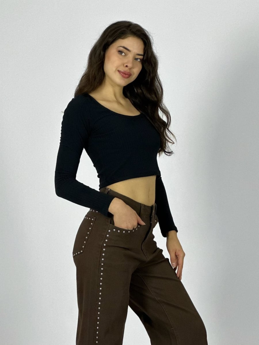 Palazzo Mezclilla con Tachas A3-7310