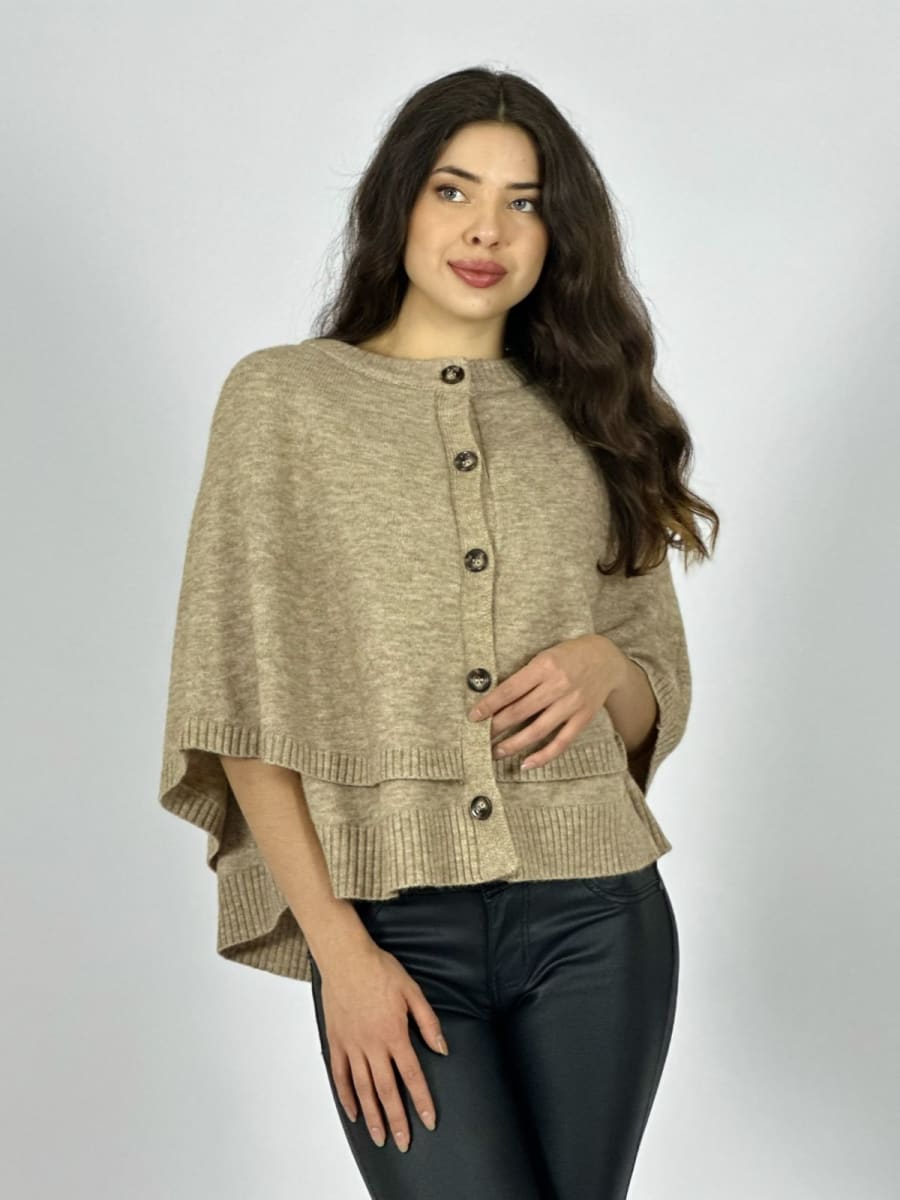 Sweater Lana Abotonado tipo Poncho A3-71/7411