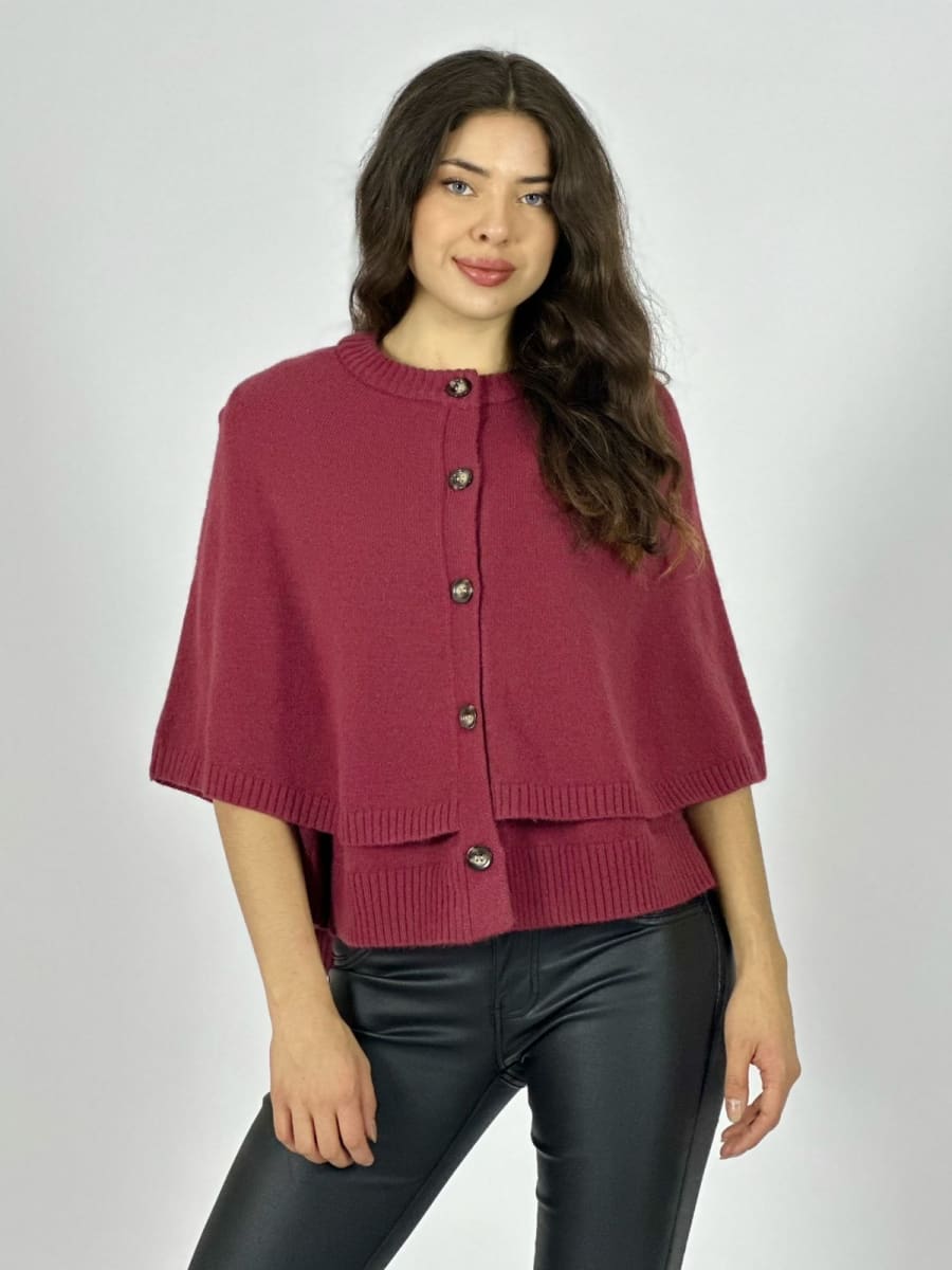Sweater Lana Abotonado tipo Poncho A3-71/7412