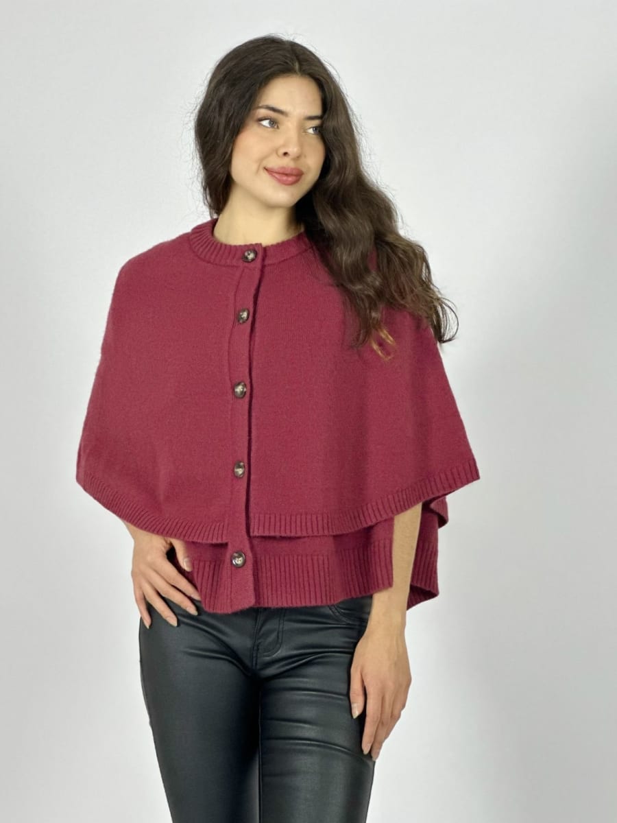 Sweater Lana Abotonado tipo Poncho A3-71/7414