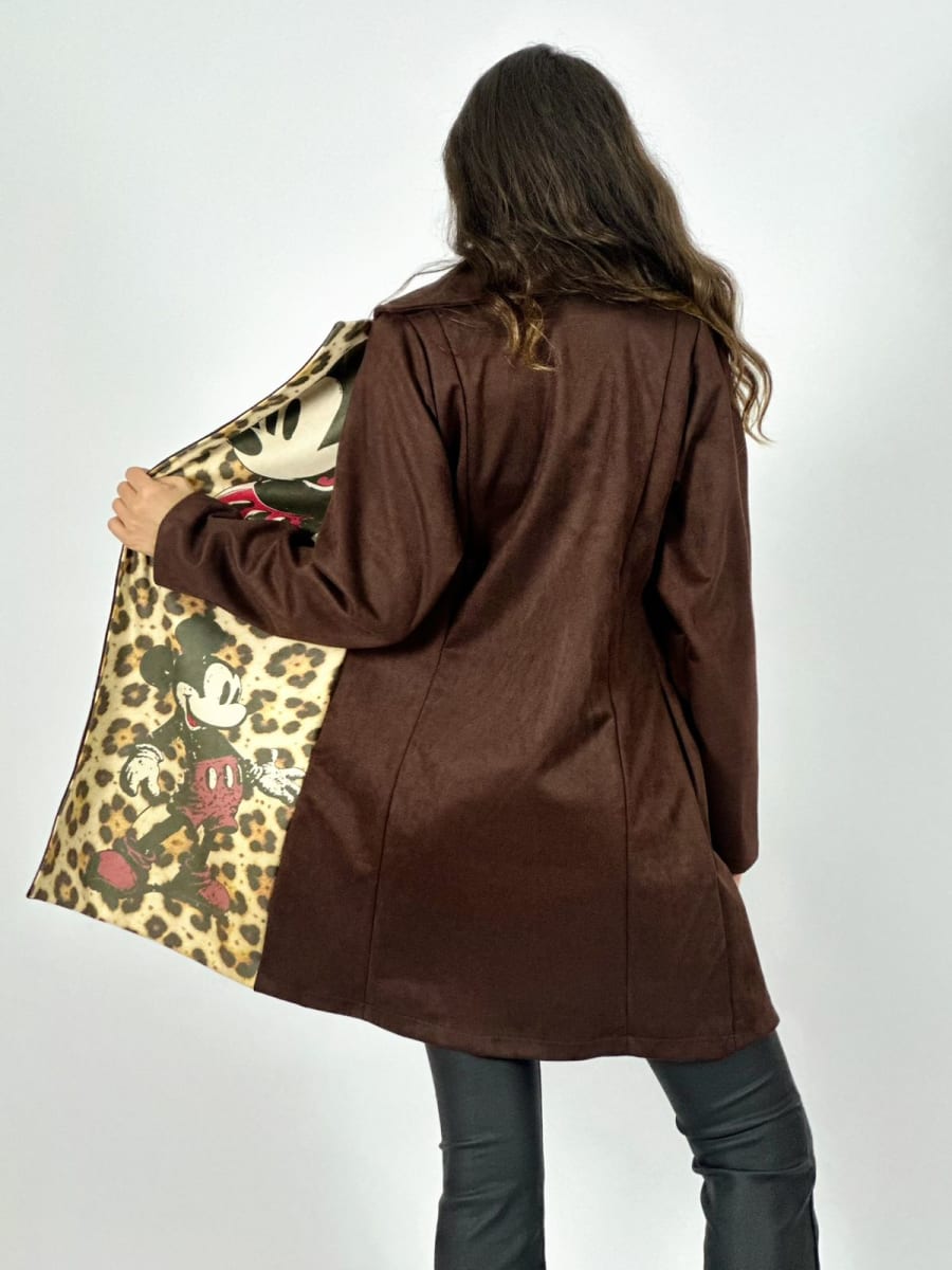 Abrigo Gamuzado Mitad Print Mickey A2/622