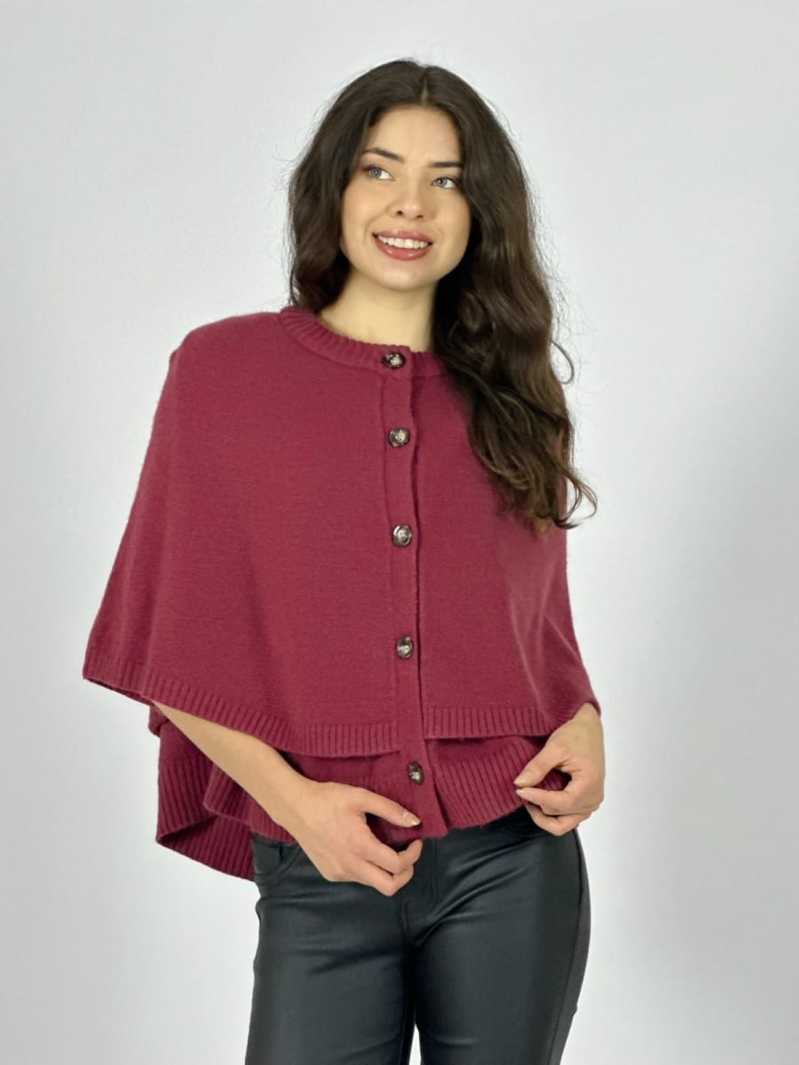 Sweater Lana Abotonado tipo Poncho A3-71/7413