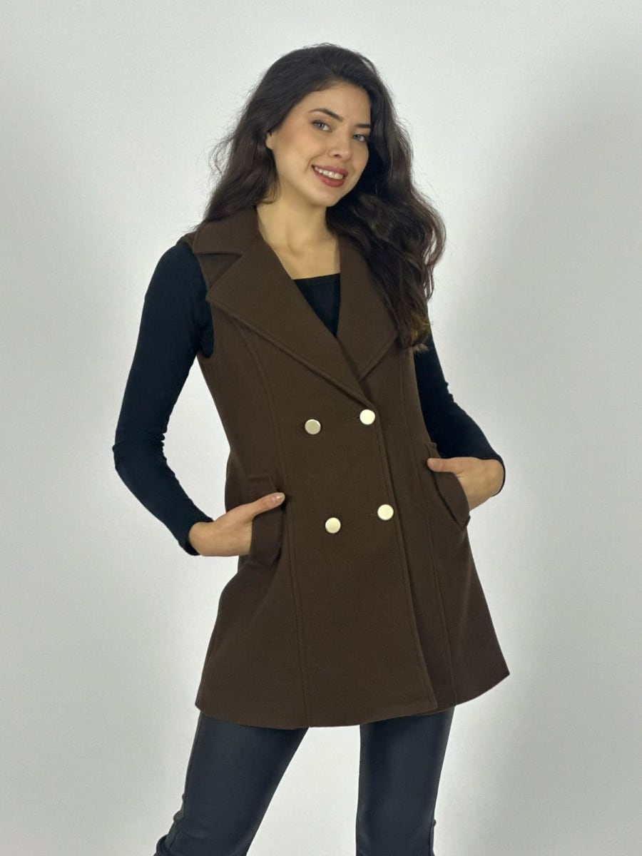 Abrigo de Paño S/Mangas 4 Botones B1-11813