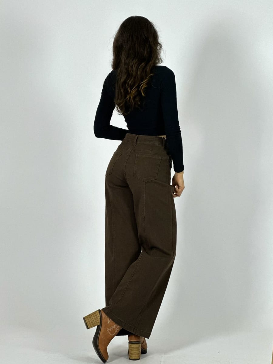 Palazzo Mezclilla Costuras Visibles A4-8811