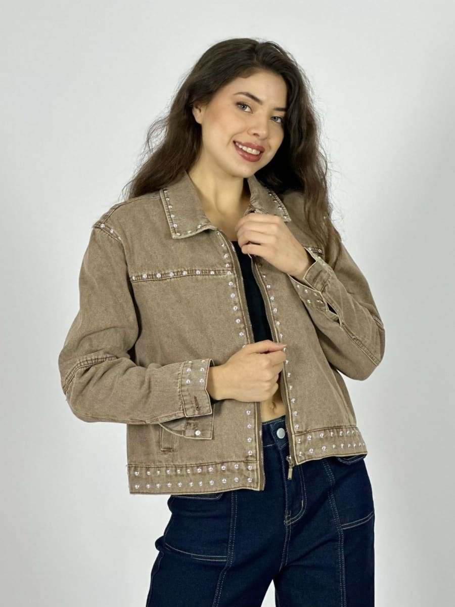 Chaqueta Mezclilla Con Tachas A3-652