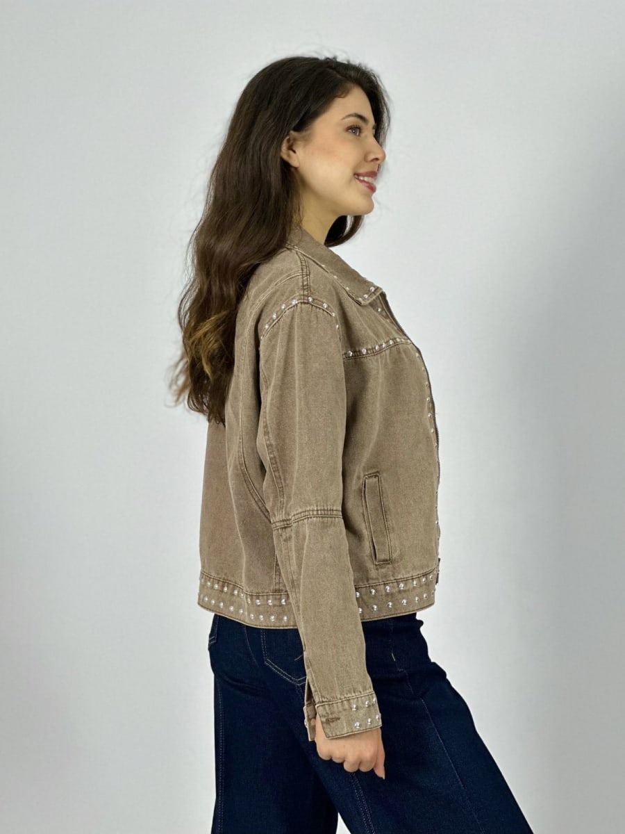 Chaqueta Mezclilla Con Tachas A3-654