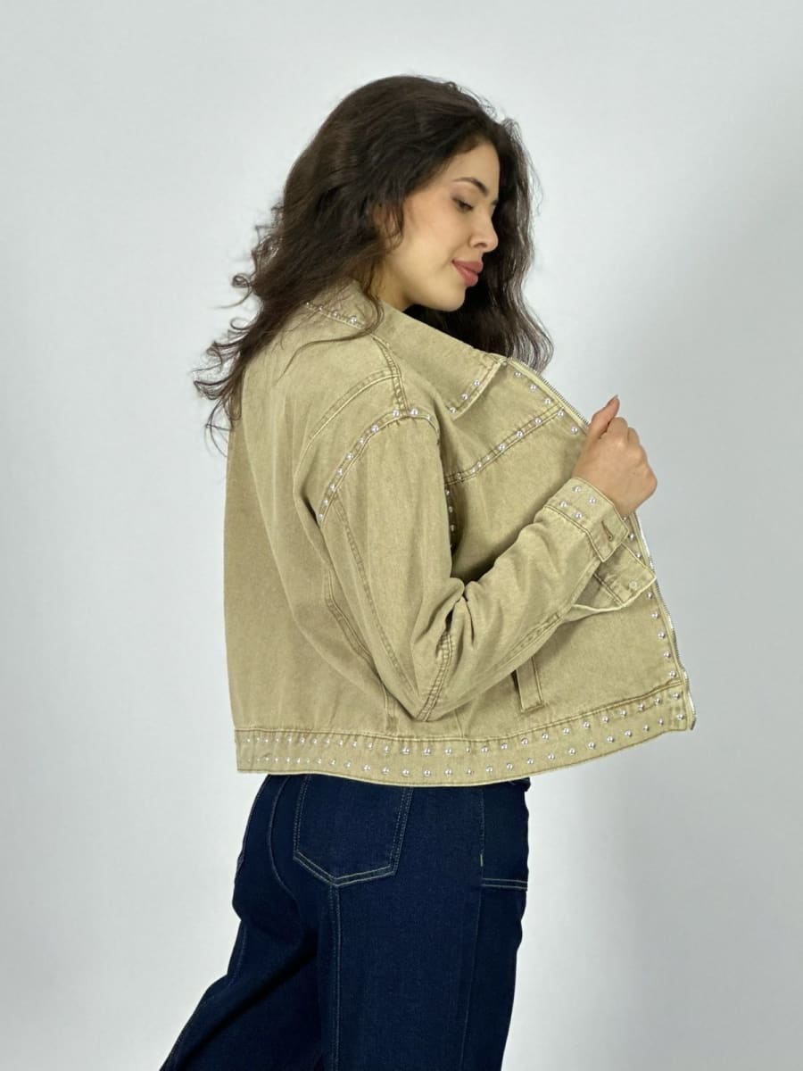 Chaqueta Mezclilla Con Tachas A3-6510