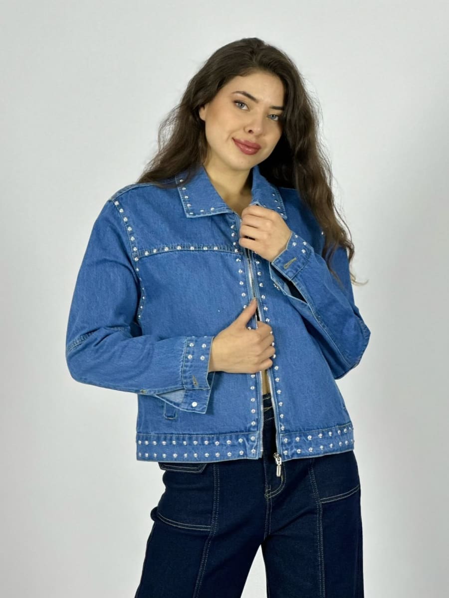 Chaqueta Mezclilla Con Tachas A3-655