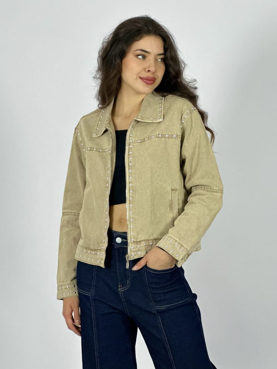 Chaqueta Mezclilla Con Tachas A3-659