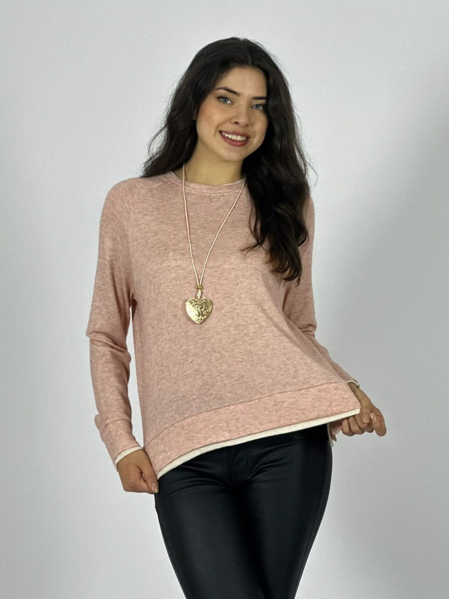 Polera Lanilla Incluye Collar de Corazon A3-732