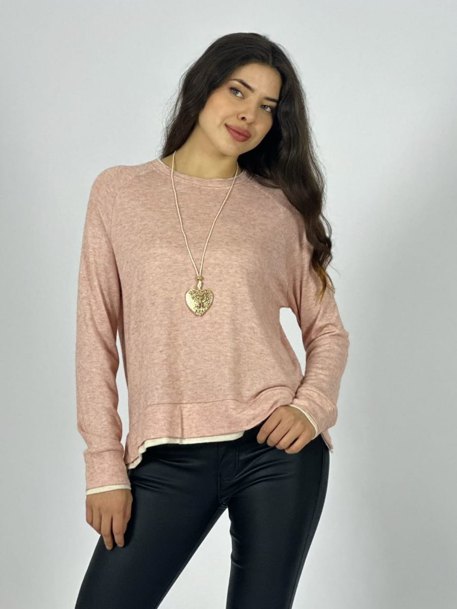 Polera Lanilla Incluye Collar de Corazon A3-731