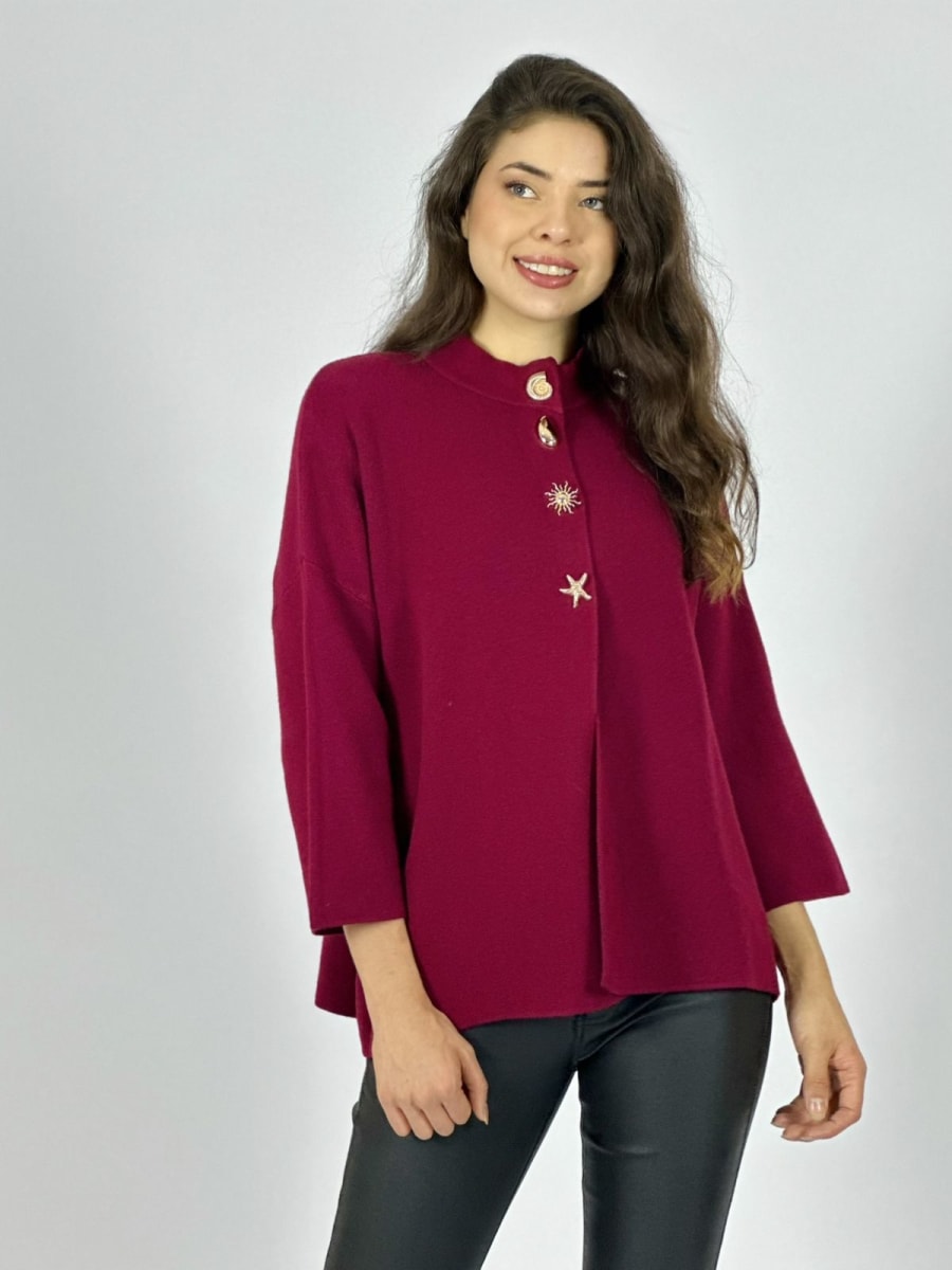 Sweater Spandex Botones de Mar A4-872