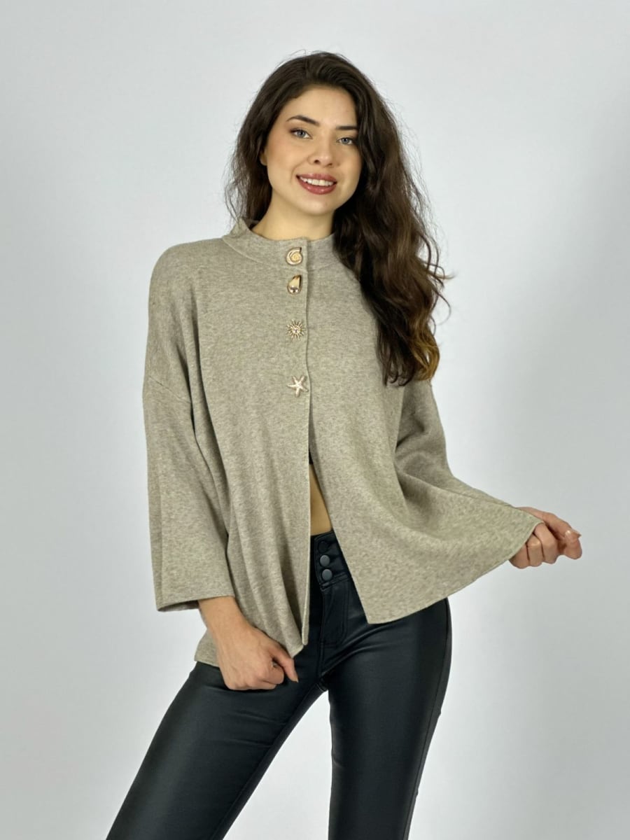 Sweater Spandex Botones de Mar A4-875