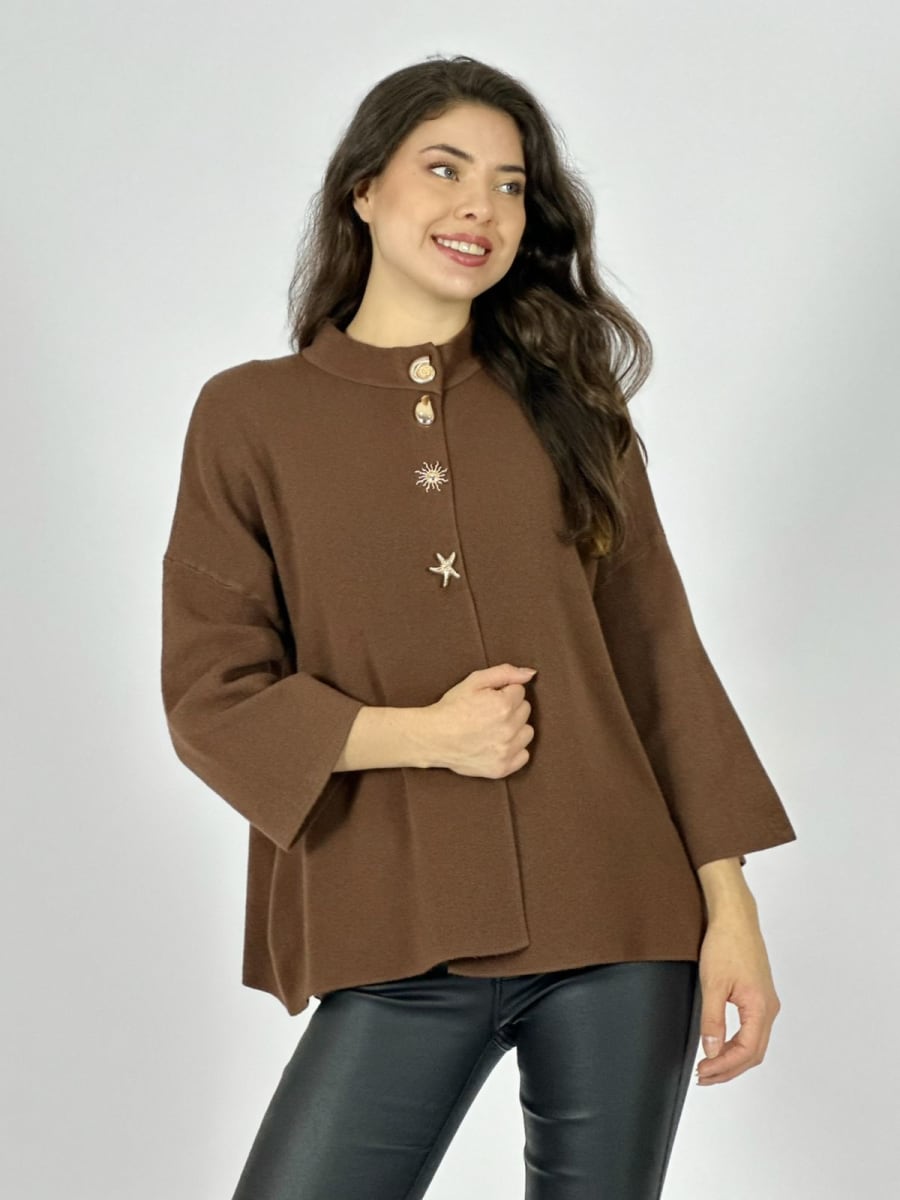 Sweater Spandex Botones de Mar A4-8711